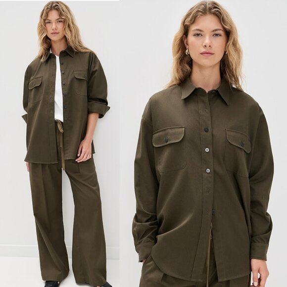 Jamie Haller The Big Shirt in Colonial Green Medium NWT - Picture 1 of 5